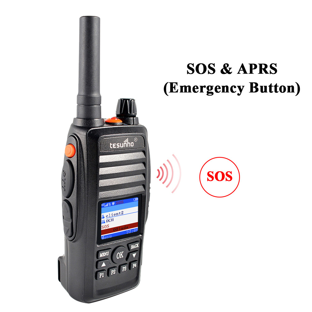 TH388 GSM WCDMA LTE Two Way Radio with Emergency Button